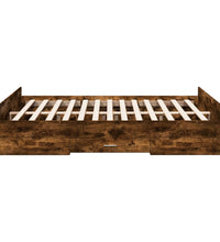 Bettgestell mit Schubladen Räuchereiche 140x200cm Holzwerkstoff