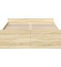 Bettgestell mit Schubladen Sonoma-Eiche 120x200cm Holzwerkstoff