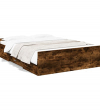 Bettgestell mit Schubladen Räuchereiche 120x200cm Holzwerkstoff