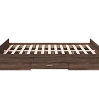 Bettgestell mit Schubladen Braun Eichen-Optik 120x200 cm