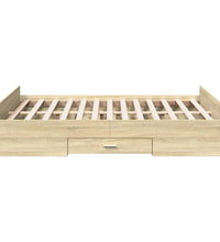 Bettgestell mit Schubladen Sonoma-Eiche 140x190cm Holzwerkstoff