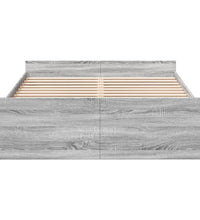 Bettgestell mit Schubladen Grau Sonoma 140x190 cm Holzwerkstoff