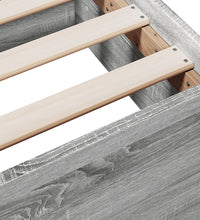 Bettgestell mit Schubladen Grau Sonoma 140x190 cm Holzwerkstoff