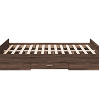 Bettgestell mit Schubladen Braun Eichen-Optik 140x190 cm
