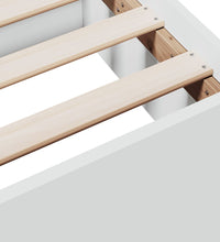 Bettgestell mit Schubladen Weiß 135 x 190 cm Holzwerkstoff