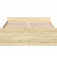 Bettgestell mit Schubladen Sonoma-Eiche 135x190cm Holzwerkstoff