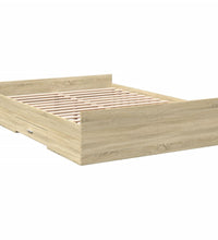 Bettgestell mit Schubladen Sonoma-Eiche 135x190cm Holzwerkstoff