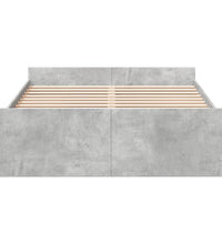 Bettgestell mit Schubladen Betongrau 135x190 cm Holzwerkstoff