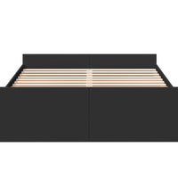 Bettgestell mit Schubladen Schwarz 120x190 cm Holzwerkstoff
