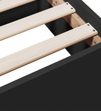 Bettgestell mit Schubladen Schwarz 120x190 cm Holzwerkstoff