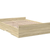 Bettgestell mit Schubladen Sonoma-Eiche 120x190cm Holzwerkstoff