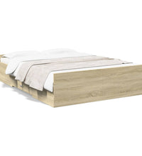 Bettgestell mit Schubladen Sonoma-Eiche 120x190cm Holzwerkstoff