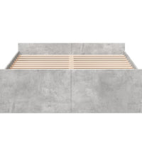 Bettgestell mit Schubladen Betongrau 120x190 cm Holzwerkstoff
