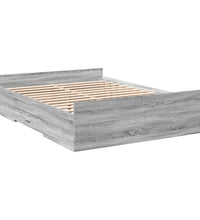 Bettgestell mit Schubladen Grau Sonoma 120x190 cm Holzwerkstoff