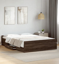 Bettgestell mit Schubladen Braun Eichen-Optik 120x190 cm