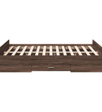 Bettgestell mit Schubladen Braun Eichen-Optik 120x190 cm
