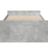 Bettgestell mit Schubladen Betongrau 100x200 cm Holzwerkstoff