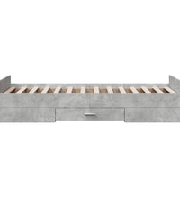 Bettgestell mit Schubladen Betongrau 100x200 cm Holzwerkstoff