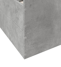 Bettgestell mit Schubladen Betongrau 100x200 cm Holzwerkstoff