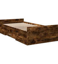 Bettgestell mit Schubladen Räuchereiche 100x200cm Holzwerkstoff