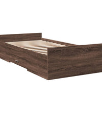 Bettgestell mit Schubladen Braun Eichen-Optik 100x200 cm