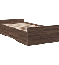 Bettgestell mit Schubladen Braun Eichen-Optik 100x200 cm