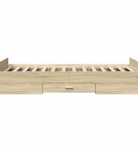 Bettgestell mit Schubladen Sonoma-Eiche 90x200cm Holzwerkstoff