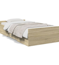 Bettgestell mit Schubladen Sonoma-Eiche 90x200cm Holzwerkstoff