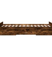 Bettgestell mit Schubladen Räuchereiche 90x200cm Holzwerkstoff