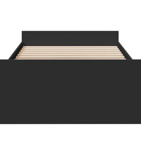 Bettgestell mit Schubladen Schwarz 90x190 cm Holzwerkstoff