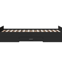 Bettgestell mit Schubladen Schwarz 90x190 cm Holzwerkstoff