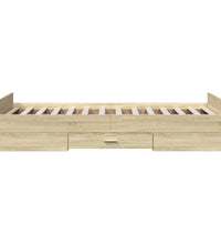 Bettgestell mit Schubladen Sonoma-Eiche 90x190 cm Holzwerkstoff