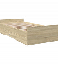 Bettgestell mit Schubladen Sonoma-Eiche 90x190 cm Holzwerkstoff