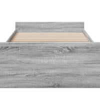 Bettgestell mit Schubladen Grau Sonoma 90x190 cm Holzwerkstoff