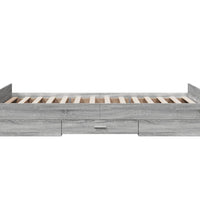 Bettgestell mit Schubladen Grau Sonoma 90x190 cm Holzwerkstoff