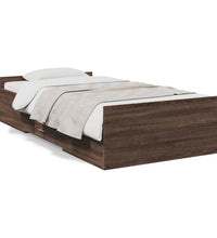 Bettgestell mit Schubladen Braun Eichen-Optik 90x190 cm