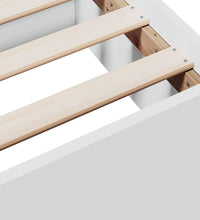 Bettgestell mit Schubladen Weiß 75x190 cm Holzwerkstoff