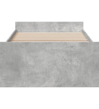 Bettgestell mit Schubladen Betongrau 75x190 cm Holzwerkstoff