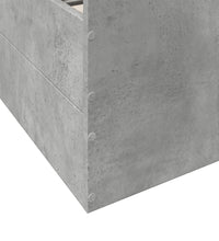 Bettgestell mit Schubladen Betongrau 75x190 cm Holzwerkstoff