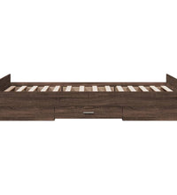 Bettgestell mit Schubladen Braun Eichen-Optik 75x190 cm
