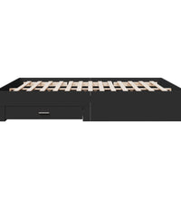Bettgestell mit Schubladen Schwarz 200x200 cm Holzwerkstoff