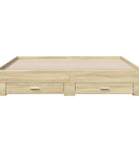 Bettgestell mit Schubladen Sonoma-Eiche 200x200cm Holzwerkstoff