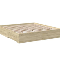 Bettgestell mit Schubladen Sonoma-Eiche 200x200cm Holzwerkstoff