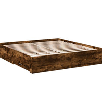 Bettgestell mit Schubladen Räuchereiche 200x200cm Holzwerkstoff