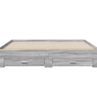 Bettgestell mit Schubladen Grau Sonoma 200x200cm Holzwerkstoff