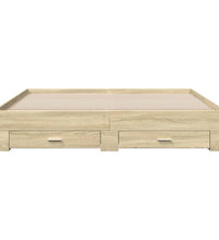 Bettgestell mit Schubladen Sonoma-Eiche 180x200cm Holzwerkstoff