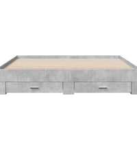 Bettgestell mit Schubladen Betongrau 180x200 cm Holzwerkstoff