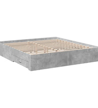 Bettgestell mit Schubladen Betongrau 180x200 cm Holzwerkstoff
