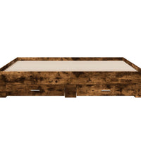 Bettgestell mit Schubladen Räuchereiche 180x200cm Holzwerkstoff