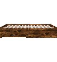 Bettgestell mit Schubladen Räuchereiche 180x200cm Holzwerkstoff